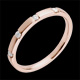 gioiello oro Fede nuziale oro rosa - 4 diamanti