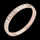 comprare on-line Fede nuziale oro rosa semi pav� - incastonatura Binario - 11 diamanti