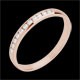 matrimonio Fede nuziale oro rosa semi pav� - incastonatura Binario - 11 diamanti