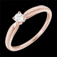 vendita on-line Anello di Fidanzamento Solitario oro rosa