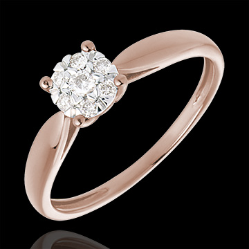 vendite on-line Solitario oro rosa diamante