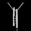 regali Collana Diapason Trilogy oro bianco - 3 diamanti neri