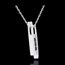 gioiellerie Collana Diapason Trilogy oro bianco - 3 diamanti neri