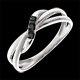 regalo donna Anello Trilogy Cerchio diamanti neri