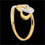 comprare on-line Anello Cuori legati due ori