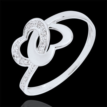 gioielli oro Anello Cuori legati oro bianco