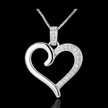 gioielli oro Ciondolo Cuore Amazzone oro bianco