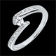 vendita on-line Anello Promessa Solitario con diamanti - oro bianco e diamanti