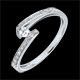 comprare on-line Anello Promessa Solitario con diamanti - oro bianco e diamanti