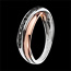 vendita on-line Fede Trifoly oro rosa e oro bianco - diamanti neri