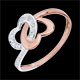 gioiello oro Anello Cuori legati oro rosa oro bianco