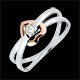 gioiello oro Anello Cuore volteggio oro rosa oro bianco
