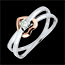 comprare on-line Anello Cuore volteggio oro rosa oro bianco