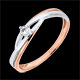 regalo Anello Daria Solitario oro rosa e oro bianco