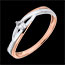 regalo donne Anello Daria Solitario oro rosa e oro bianco