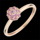 vendita on-line Anello Sfera oro rosa e zaffiro rosa