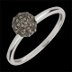 gioielleria Anello Sfera oro bianco e quarzo fum�
