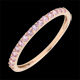 gioielleria Anello una fila oro rosa e zaffiro rosa