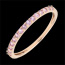 vendite on-line Anello una fila oro rosa e zaffiro rosa