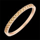 vendite on-line Anello una fila oro rosa e citrino giallo