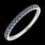 vendita on-line Anello una fila oro bianco e zaffiro blu