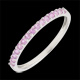comprare on-line Anello una fila oro bianco e zaffiro rosa