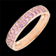 regalo donne Anello due file oro rosa e zaffiro rosa