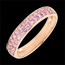 matrimoni Anello due file oro rosa e zaffiro rosa