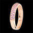 matrimonio Anello due file oro rosa e zaffiro rosa