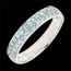 regalo Anello due file oro bianco e topazio blu