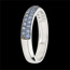 vendita on-line Anello due file oro bianco e zaffiro blu