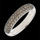 oreficeria Anello tre file oro bianco e quarzo fum�