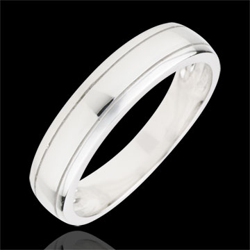 compra on-line Fede nuziale Orizzonte oro bianco