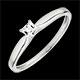 donna Anello Solitario Rivelazione - diamante Principessa 4 Griffe