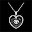 vendite on-line Collana Cuore Impronta oro bianco e diamanti neri