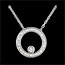 comprare on-line Collana Cerchio d'eleganza - Oro Bianco