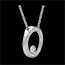 regalo Collana Cerchio d'eleganza - Oro Bianco