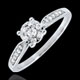 regalo donne Anello Royale roseau sfera pav�e - 0.12 carati