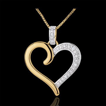 regalo uomo Ciondolo Cuore Amazzone oro giallo
