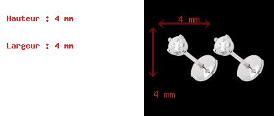 compra Orecchini diamanti  - punto luce oro bianco - 0.4 carati