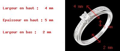 vendita on-line Solitario Arco oro bianco pav�  - 0.21 carati