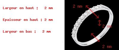 vendita Fede nuziale oro bianco semi pav� - incastonatura Griffe - 11 diamanti