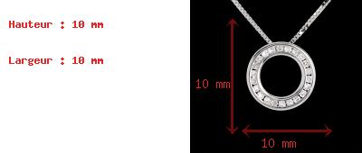 oreficeria Collana Pendolo oro bianco pav� - 22 diamanti
