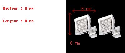 regalo donne Orecchini Impronta - punto luce oro bianco pav�  - 0.27 carati - 18 diamanti