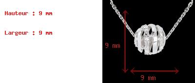 comprare on-line Collana Amore in gabbia oro bianco - 11 diamanti