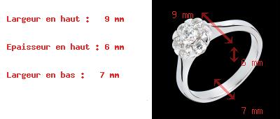 vendita on-line Anello Rosone di diamanti - oro bianco - 0.88 carati - 7 diamanti