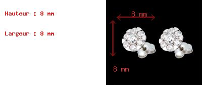 comprare on-line Orecchini Rosone di diamanti - oro bianco - 1.2 carati - 14 diamanti