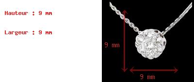 compra on-line Collana Rosone di diamanti - oro bianco - 0.9 carati - 7 diamanti