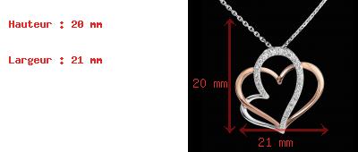 comprare on-line Collana Cuori Intrecciati - 18 diamanti
