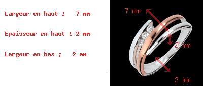 compra on-line Anello Trilogy Delfina oro rosa - oro bianco - 3 diamanti